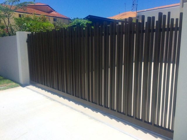 Custom Made Black Aluminium Sliding Gate by Alpha Gate Automation