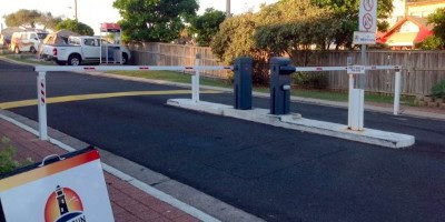 Boom gate installation with access control at First Sun Holiday Park Byron Bay