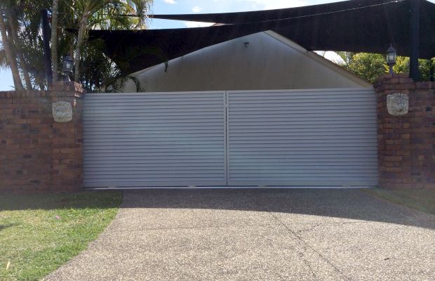 Precious pearl Bi-folding Louvered Style Sliding Gate, Gold Coast