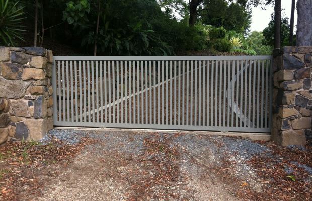 Sliding Gate with Vertical Slats, Gold Coast