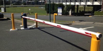 Car park boom gate barrier installation at the Southport Sharks entertainment venue on the Gold Coast